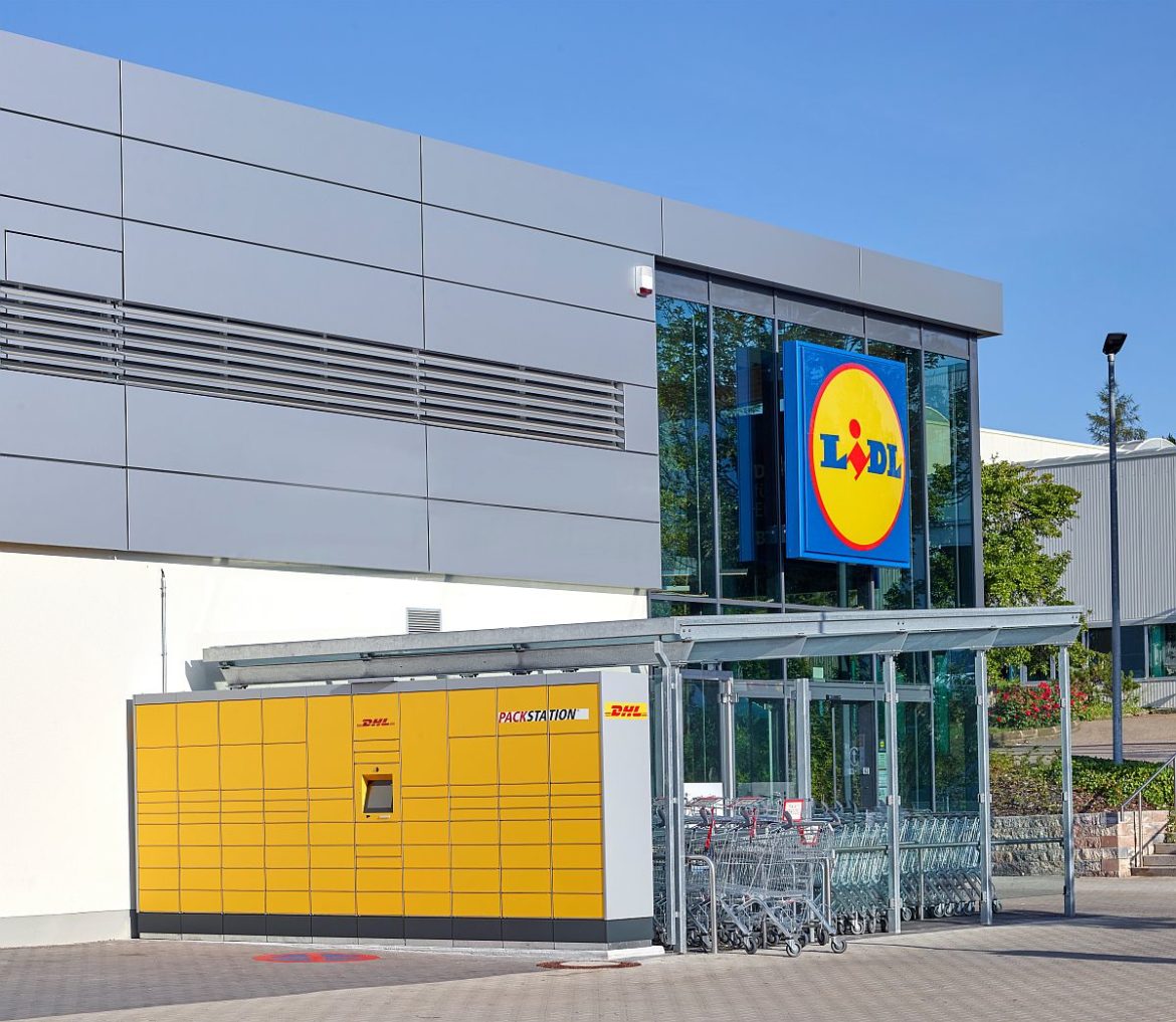 Bei Lidl einkaufen und DHL Pakete abholen Rund 500 DHL Packstationen