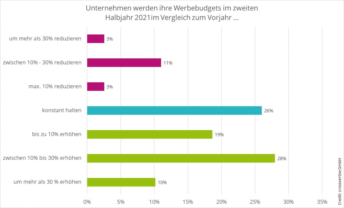 Grafik Einschätzung Gesamtwerbemarkt 2021